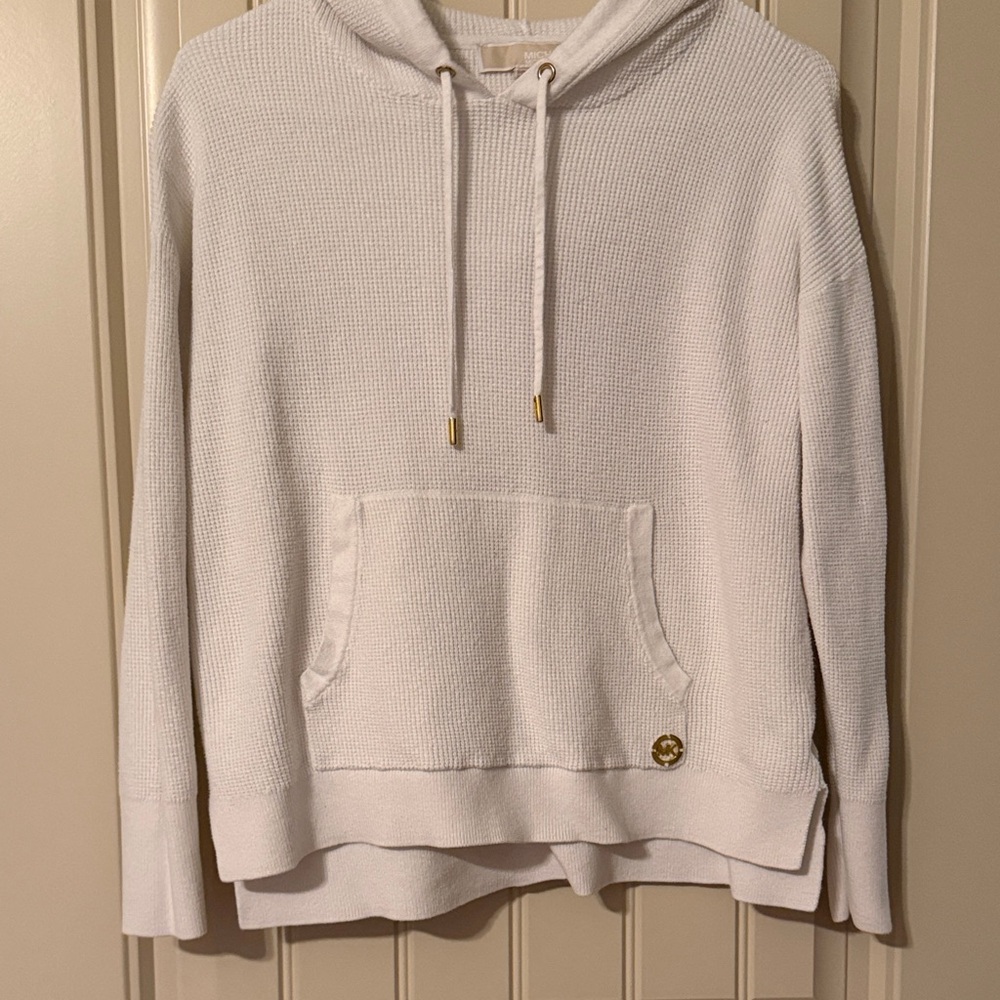 Michael Kor Women's White Hoodie sweater Small
